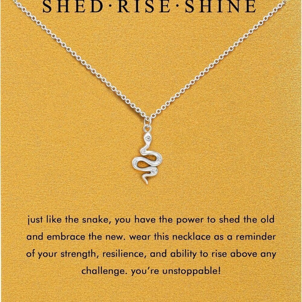Silver Snake Necklace Resilient Gift for Women Friends Sister Jewelry